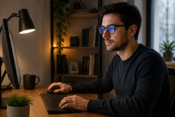 Blue Light Filter Glasses: The Impact of Screen Exposure in Compact Workspaces 5 Blue Light Filter Glasses