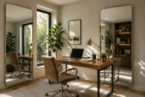 Visual Strategies with Mirrors to Transform and Organize Your Home Office