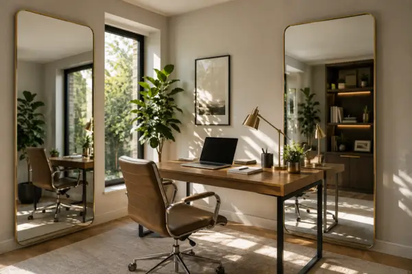 Visual Strategies with Mirrors to Transform and Organize Your Home Office 8 Visual Strategies with Mirrors to Transform and Organize Your Home Office